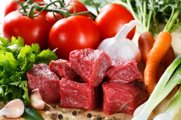 دکن غذا کے لیے گوشت اور سبزیاں